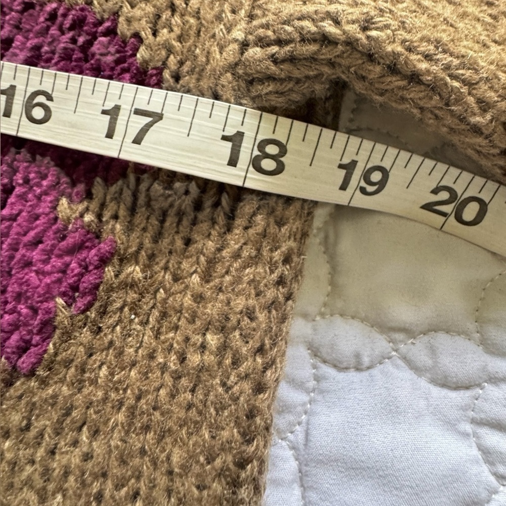 Vintage Counterparts Floral Knit Fall Winter Thick Retro 90s Sweater Size Medium - Picture 9 of 14